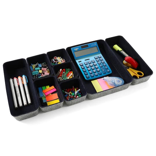 Welaxy Felt Piece Drawer Organizer Tray Set